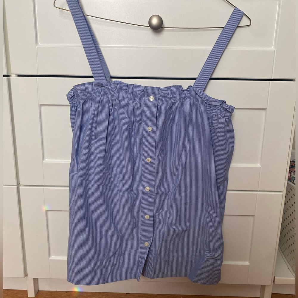 Women’s J Crew Blue Button Down Tank Top